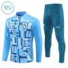 Olympique Marseille Training Sweatshirts Quarter-zip 2024-25 Blaue Für Kinder